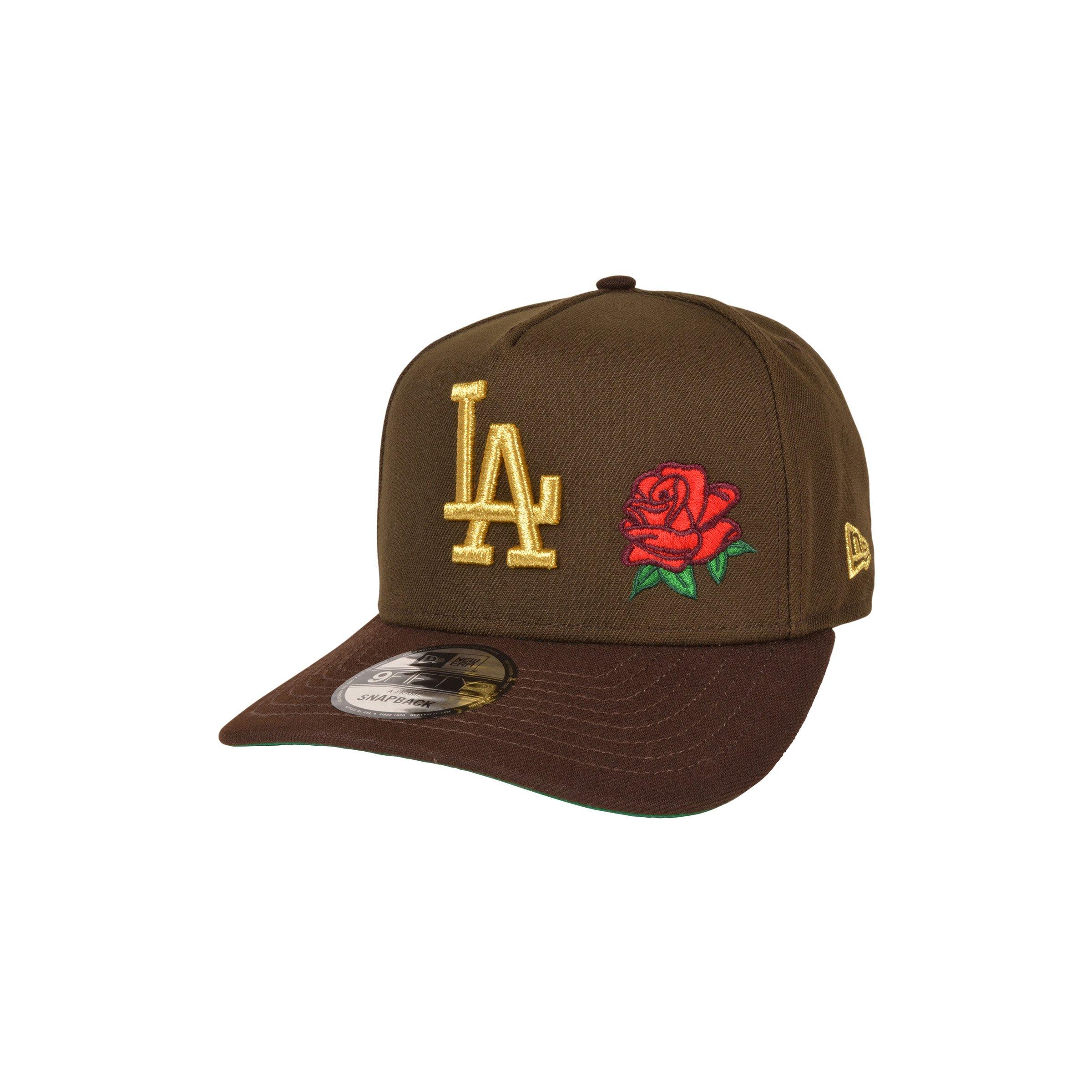 New Era Los Angeles Dodgers 9FIFTY Roses Snapback Hat - Brown - BROWN